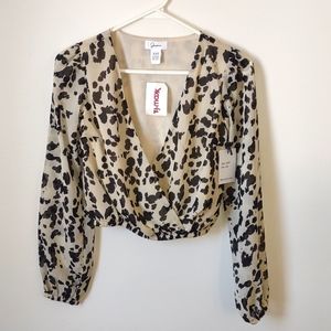 Women's XXS Japna Blouse Cheetah Print
